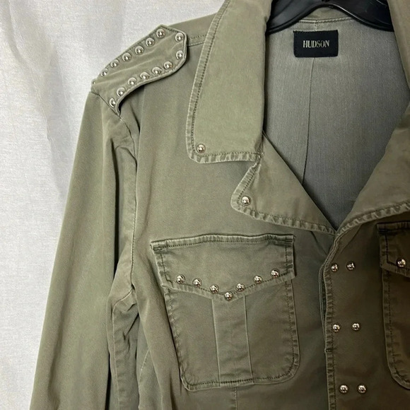 Hudson Jeans Olive Studded Jacket - Picture 3 of 12